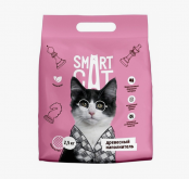 Smart cat древесный наполнитель пеллета 6мм, 2,5 кг