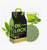 Наполнитель растительный комкующийся Ok-Lock "Зеленый чай" 11 л