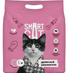 Smart cat древесный наполнитель пеллета 8мм, 5 кг
